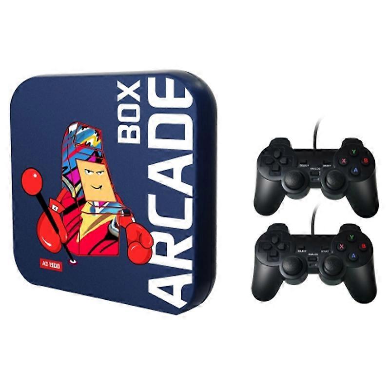 ARCADE BOX 128G 40000 Games Video Game Stick 3D Double Wired Controller Retro Game Console - AU Plug