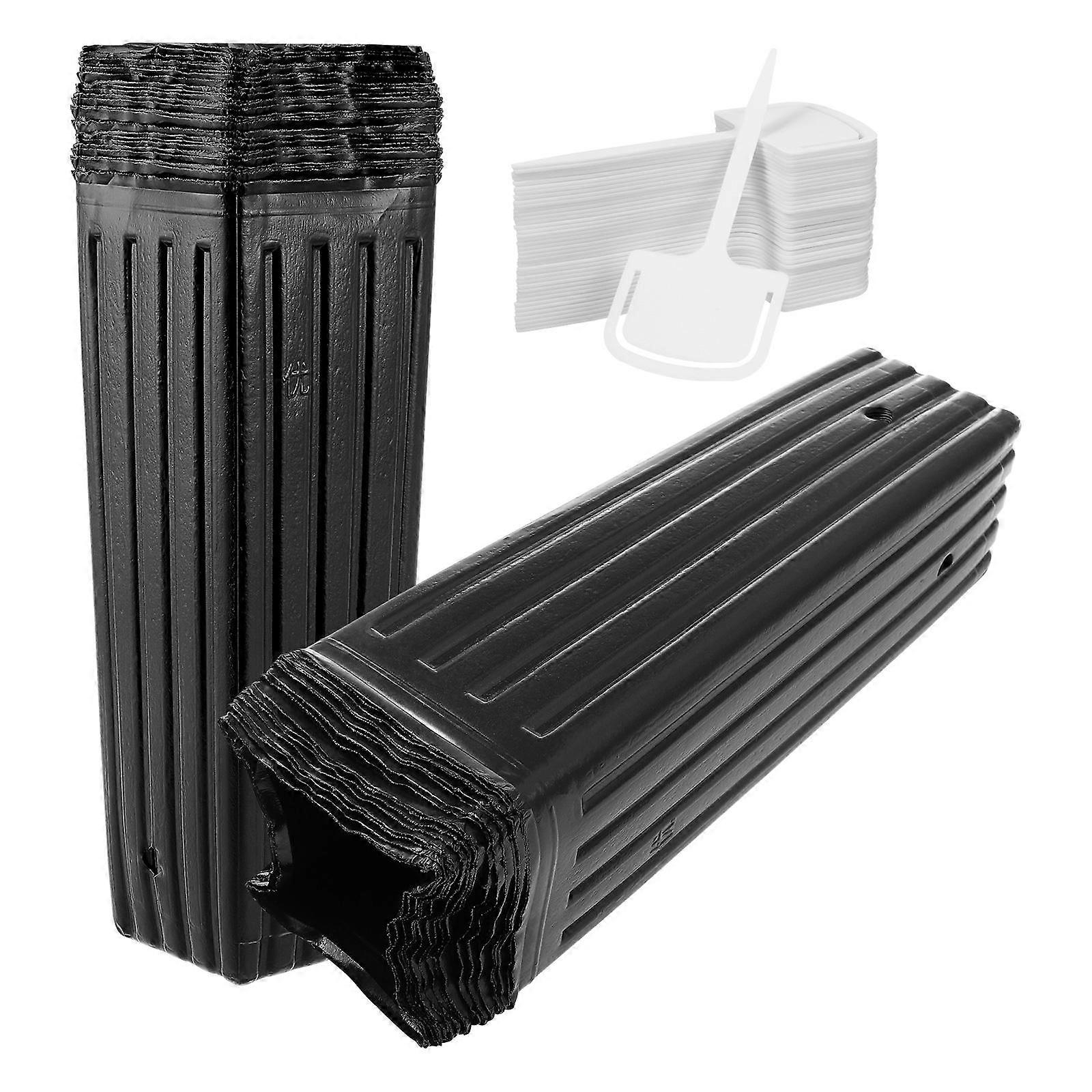 Nursery Treepots for Planting 60Pcs Plastic Tree Pots with Labels