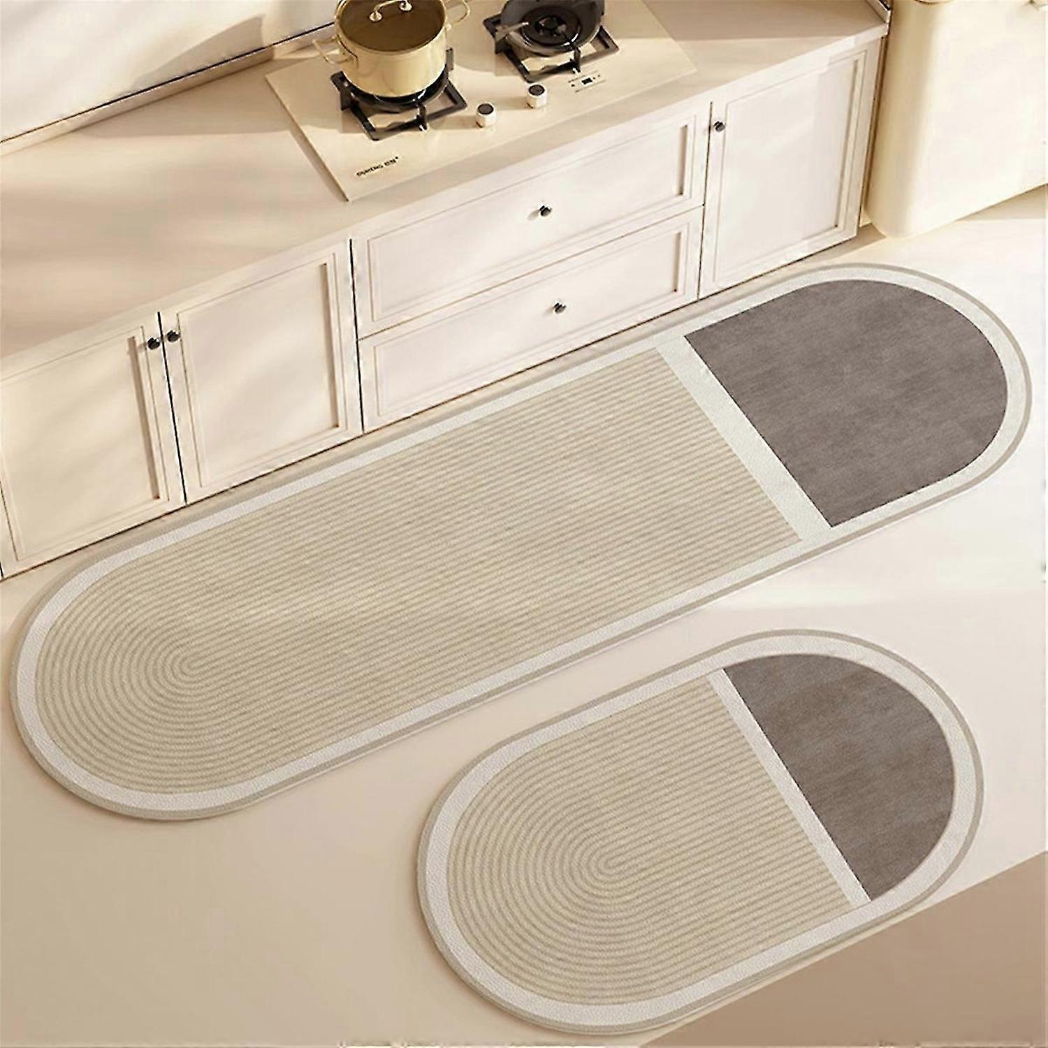 Super Absorbent Kitchen Mat Non-Slip Diatomite Kitchen Rug,A