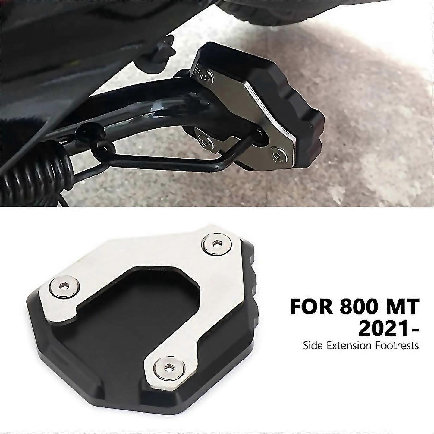 For Motorcycle Kickstand Foot Support Plate For Black Silver