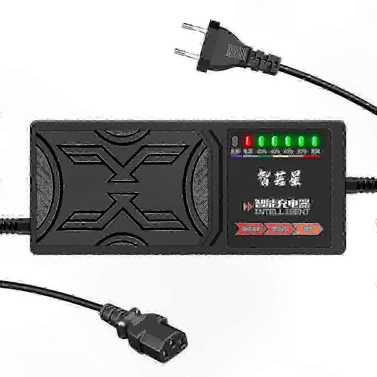 Electric Vehicle Charger 60V 20Ah with 7-Light Display, Power Status Indicator, and Current Leakage Protection for Full Charging Control