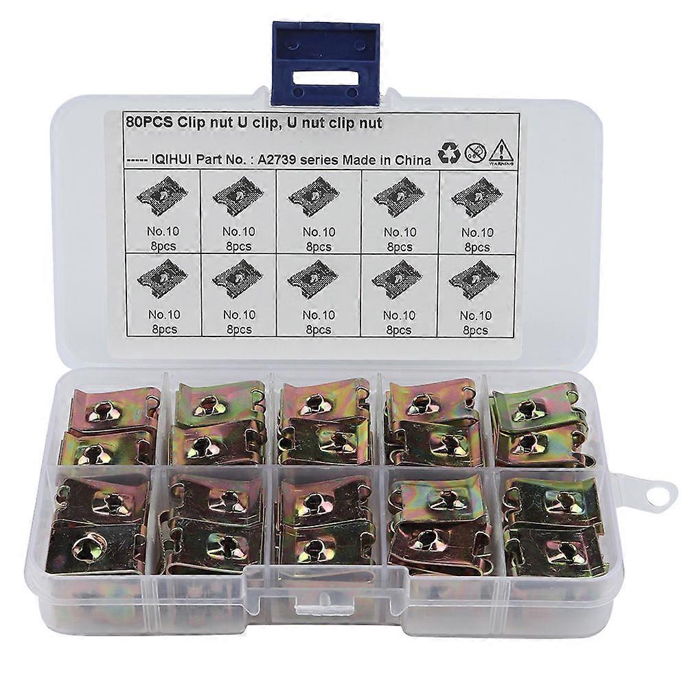 Spire U Clip Motorcycle U Nut Fastener 80Pcs for Panel