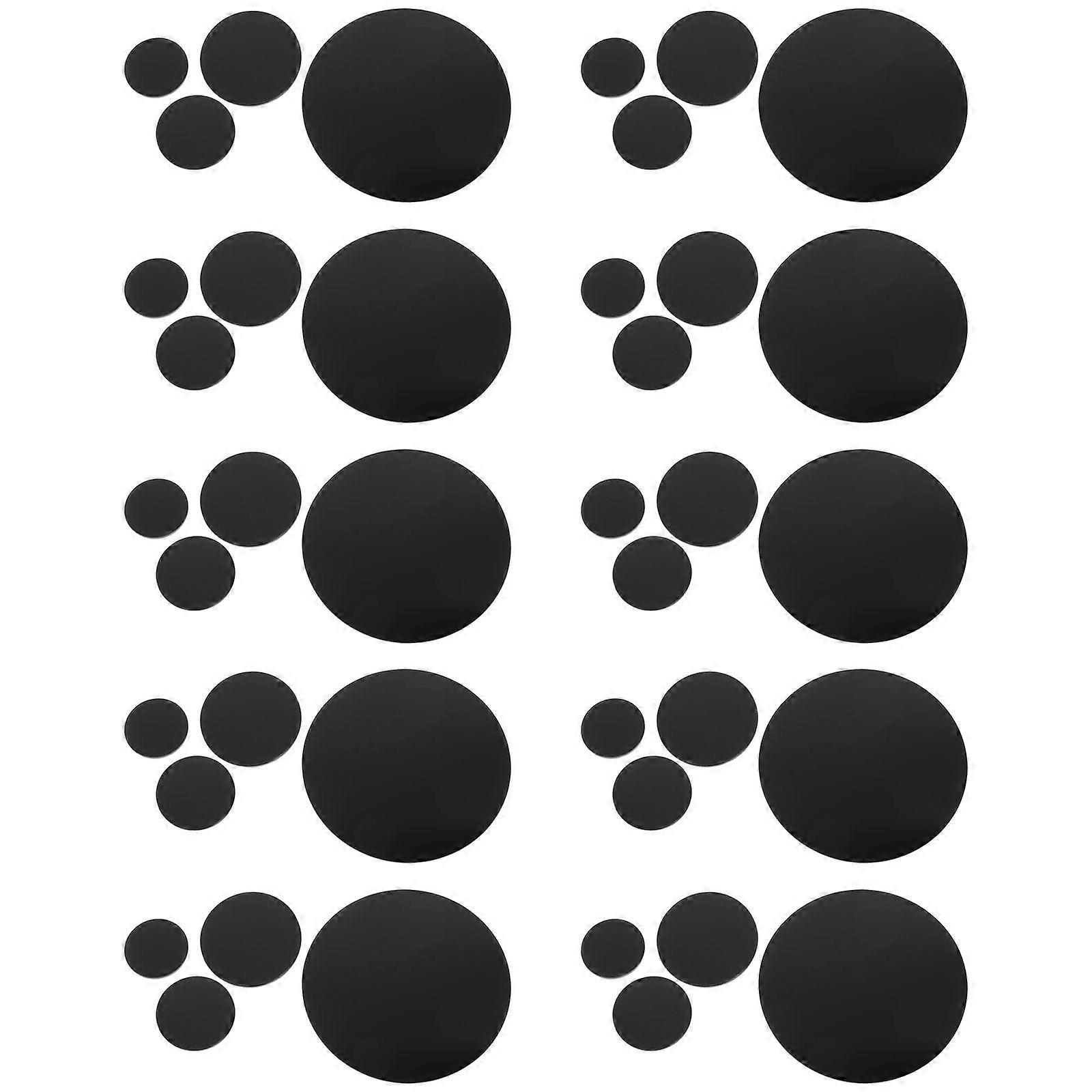 Acrylic Miniature Base for Dolls with 120Pcs Circular Plates for Decor