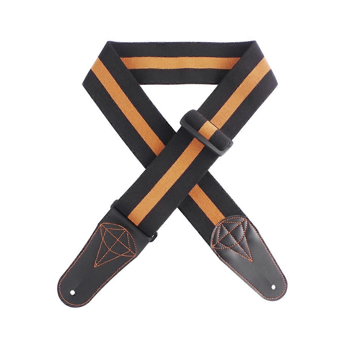 Guitar Strap Soft Adjustable Acoustic Guitar Strap Black & Brown