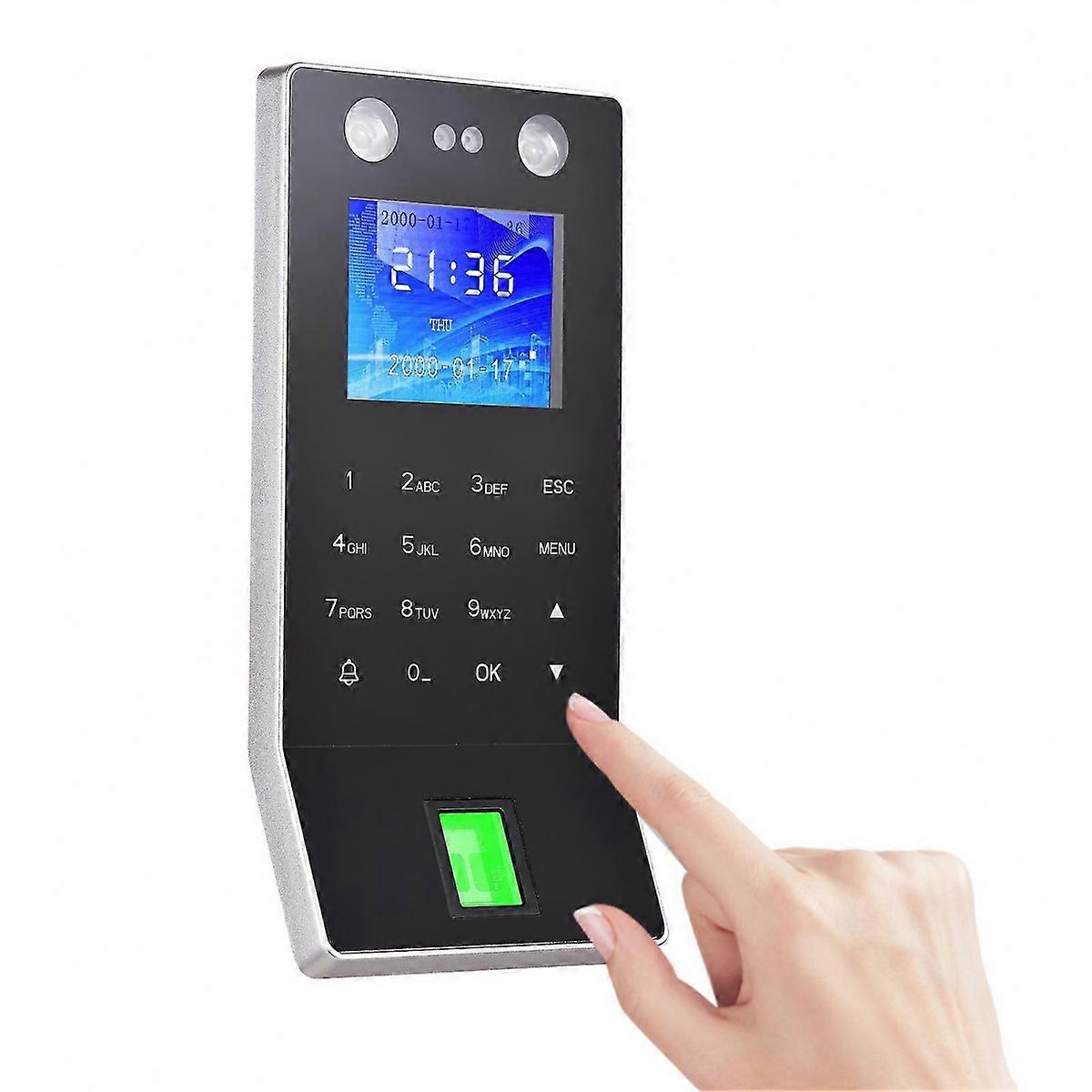 Face Recognition Fingerprint Password Attendance Machine Access Control Time Clock Recorder Support ID Card Device Employee Checking-in Recorder with