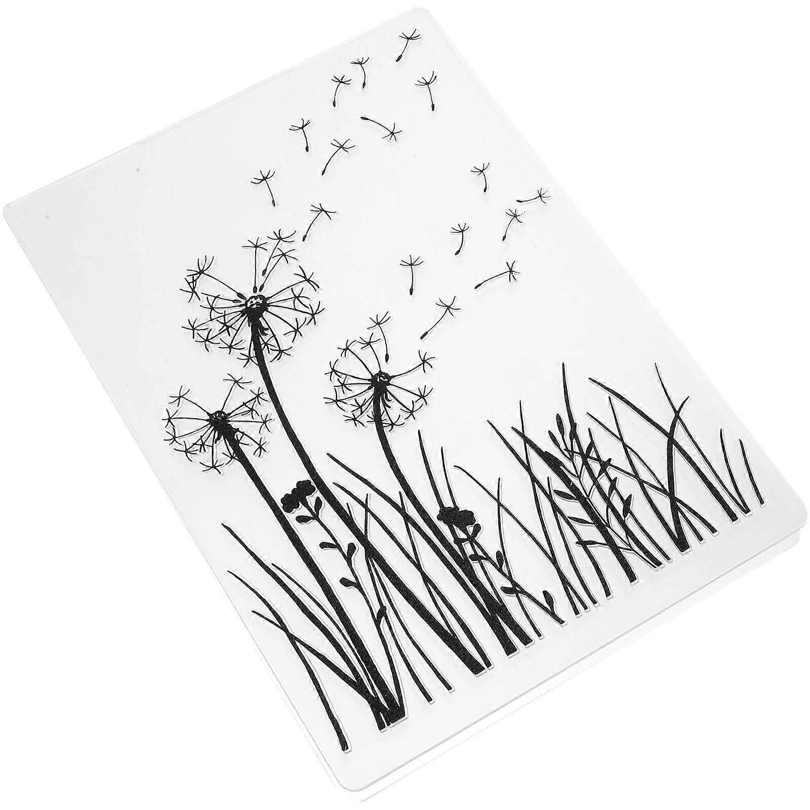 Embossing Dies for Paper Art DIY Bump Plastic Flying Dandelion Template