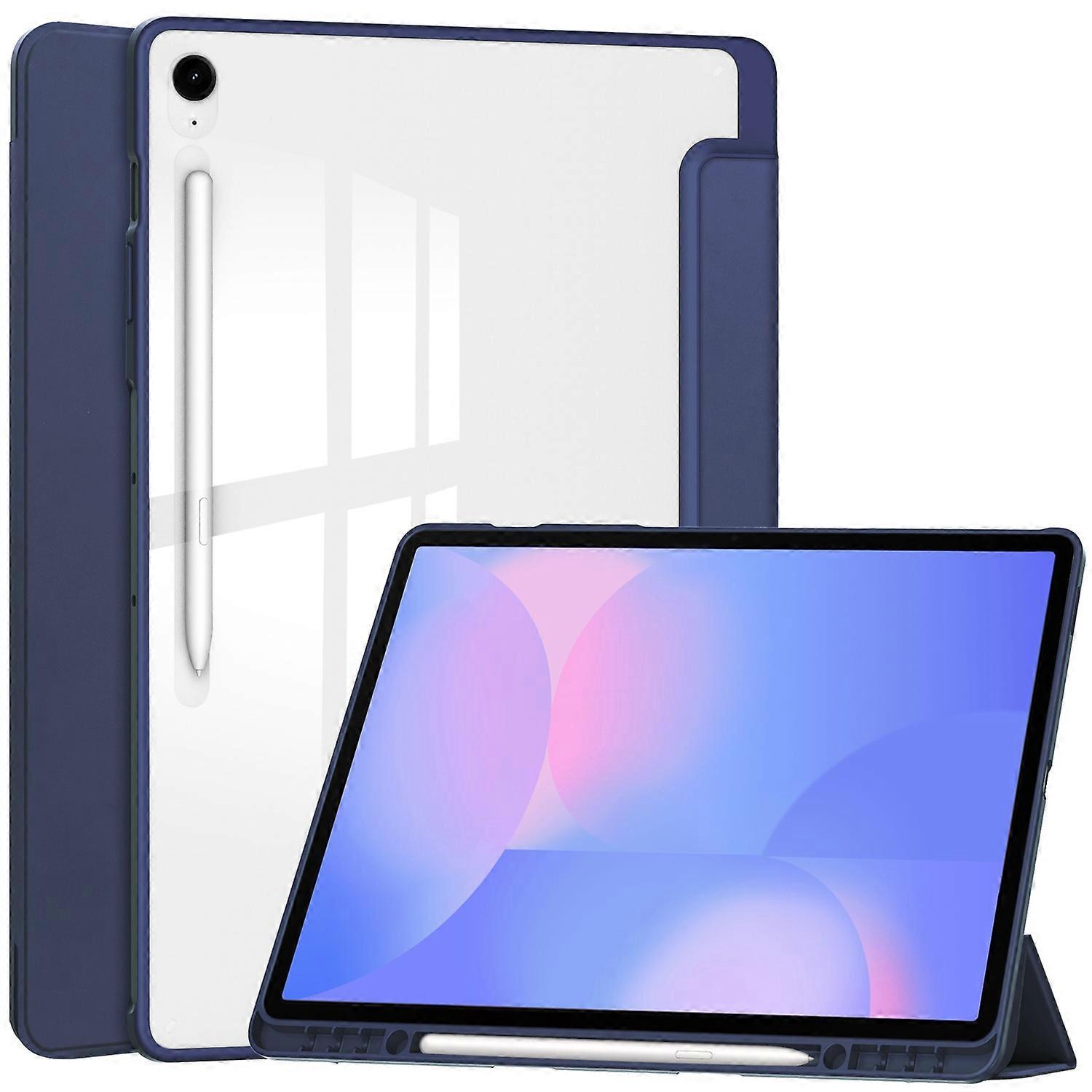 Do etui Samsung Galaxy Tab S10 FE + Przezroczysty pokrowiec na tablet ze skóry akrylowej Obsługa Auto Sleep Wake - Dar