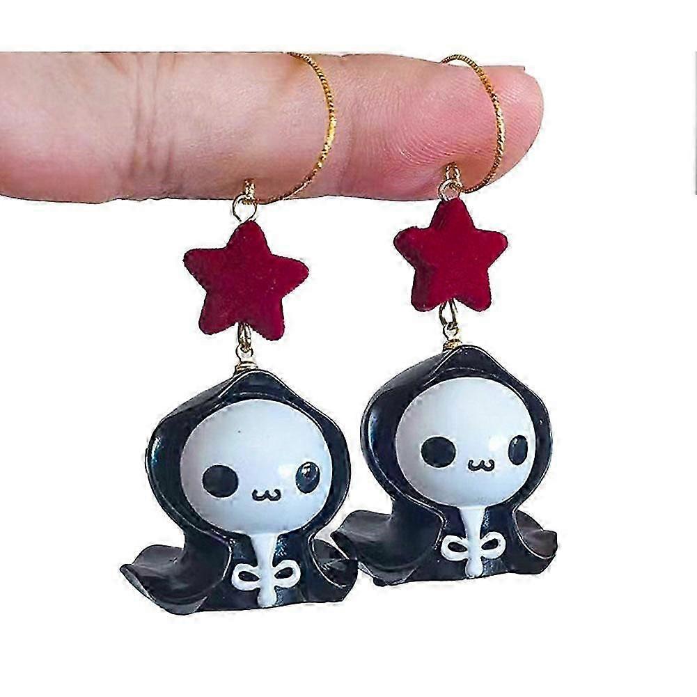 Pair of Halloween ghost earrings dangle design