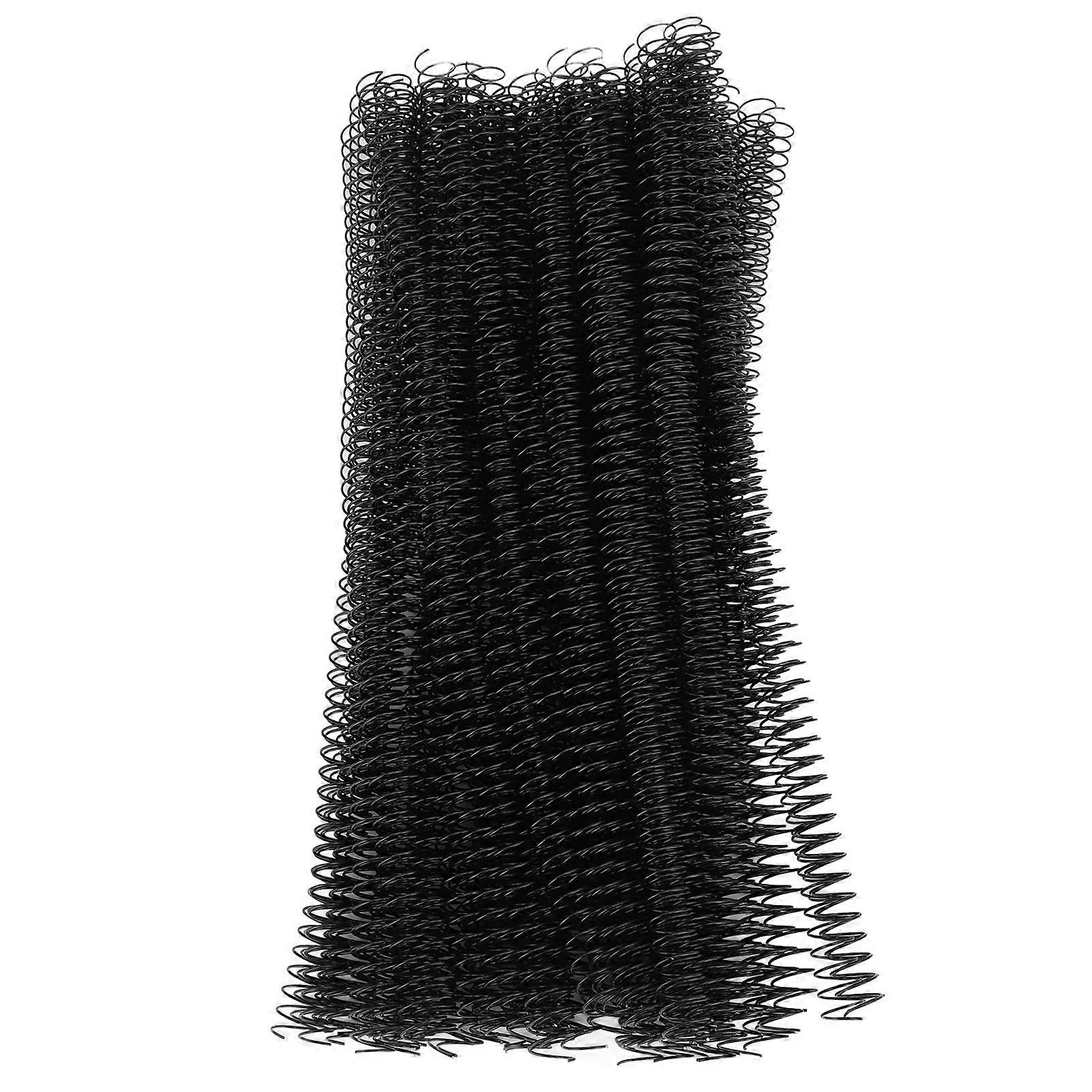 100Pcs Single Loop Wire Binding Spines 12.7mm 1/2in 48 Teeth 4:1 Pitch Spiral Binding Coils Black 90 Sheet Capacity