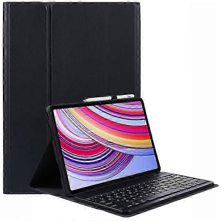 متوافق مع Xiaomi Redmi Pad Pro 5G / 4G / Poco Pad 5G / 4G PU جلد قرص حامل مع لوحة مفاتيح بلوتوث ، الإنجليزية + المملكة المتحدة