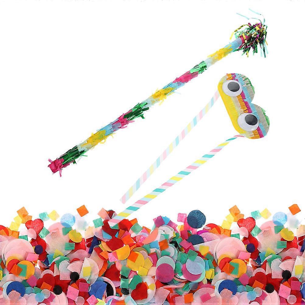 Pinata Stick for Decor and Fun Game Toy with 3Sets in Assorted Color