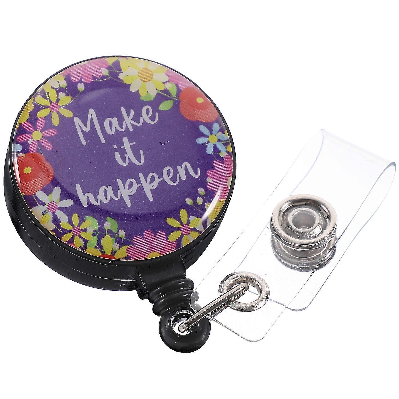 2Pcs Retractable Badge Reel Comfortable For Teachers And Students ID Badge Clip With ABS Material And Rectangular Shape
