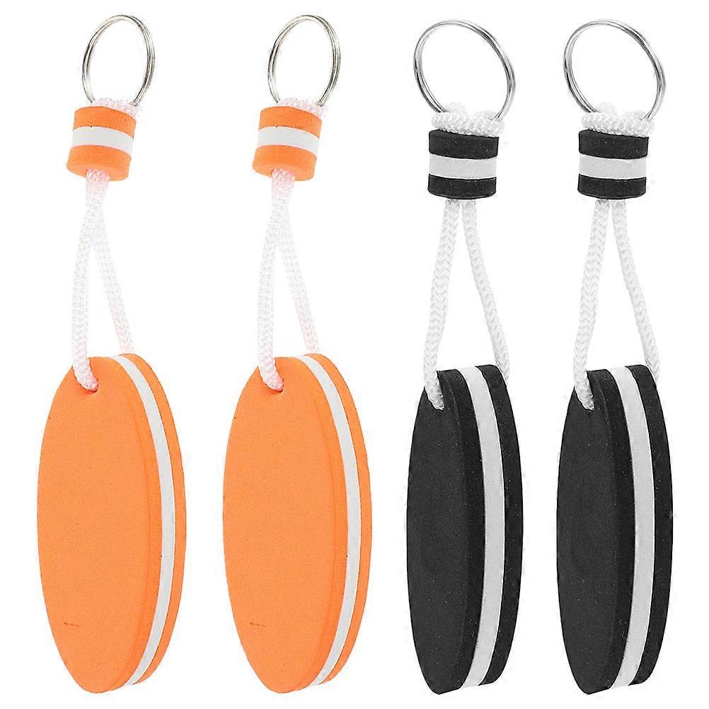 Multi Floating Keychain Pack Of 4 Oval Shape Key Rings Perfect For Boating Swimming Pool Outdoor Sports 16X3.5X1.5CM