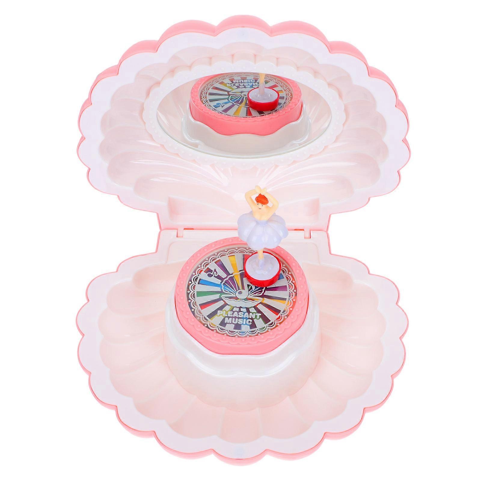 Musical Box Shell-Shaped for Playing 1Pcs Rotating Jewelry Holder