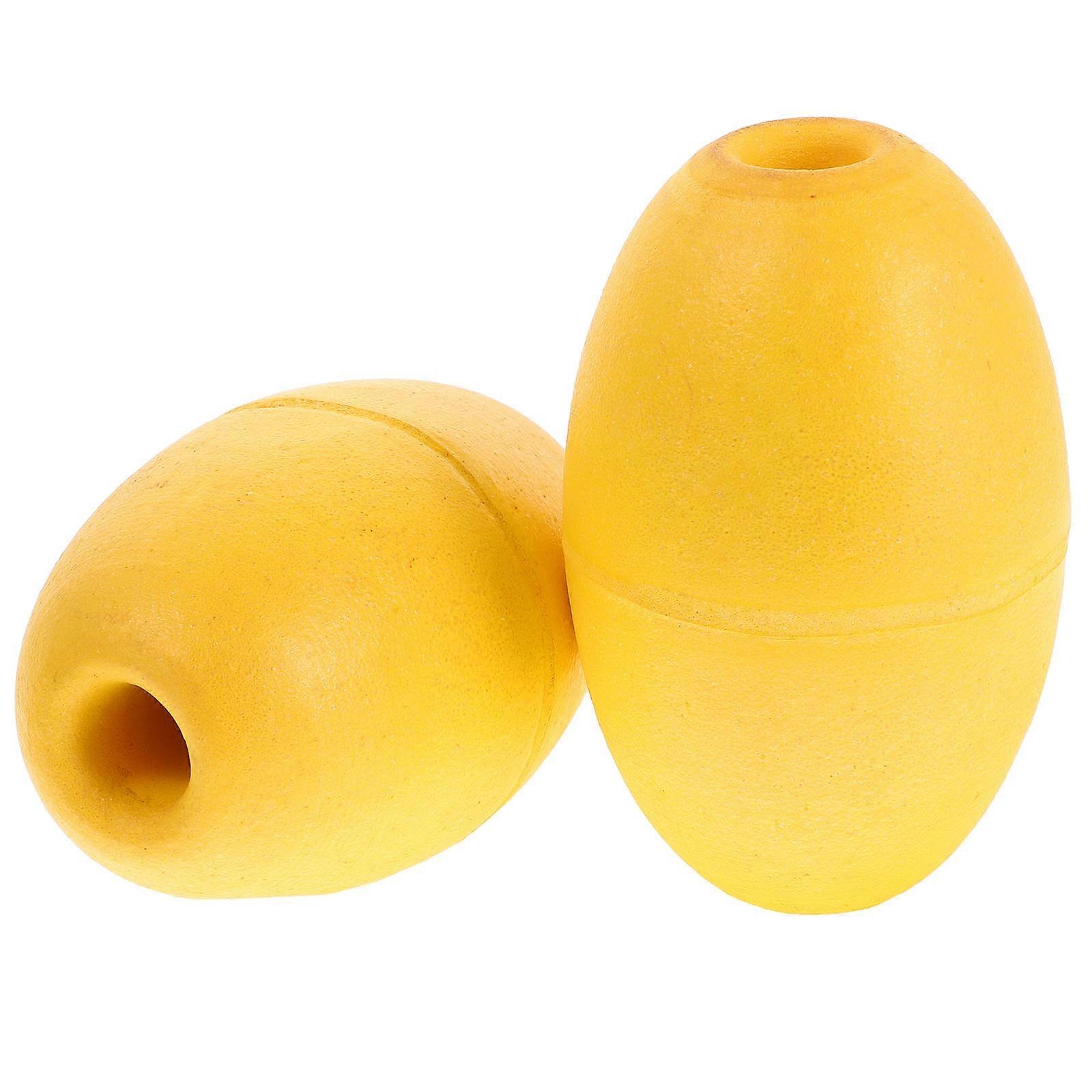 Yellow PVC Kayak Buoy Floats for Boat Anchor 2Pcs Rope Float Set
