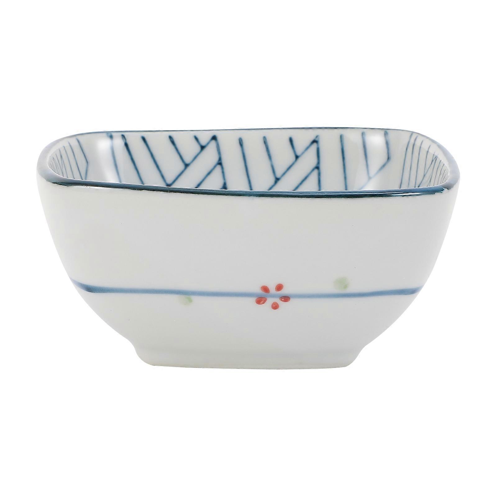 Sauce Plate Ceramic Dinner Plate Family Dinner Restaurant Use Blue Serving Tray 1Pcs