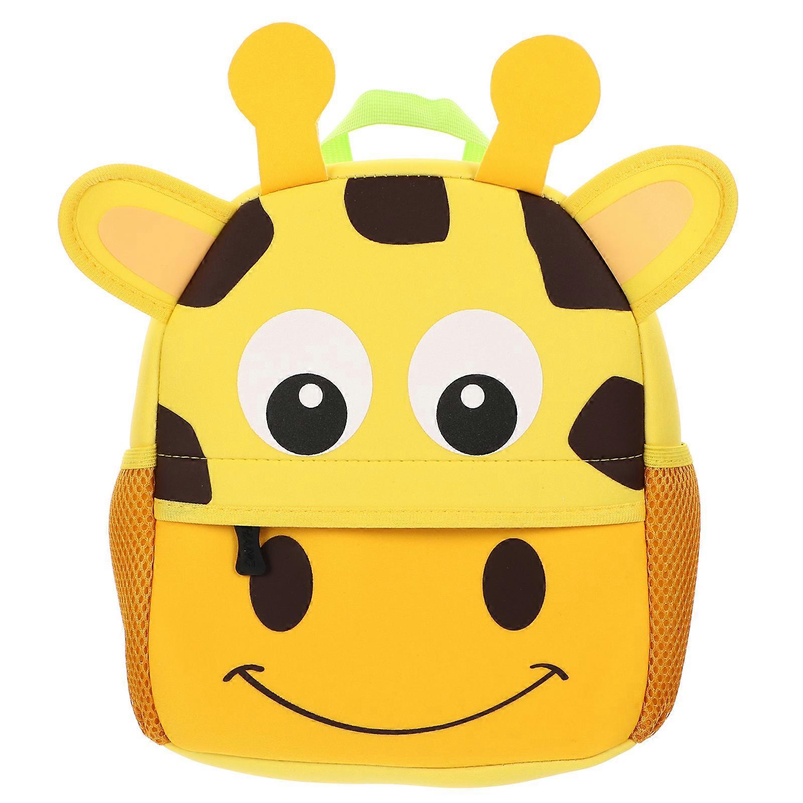 Cute Backpack Toddler School Bag Rectangular Shape With Side Pocket For Water Cups 26X21X8CM 1Pcs