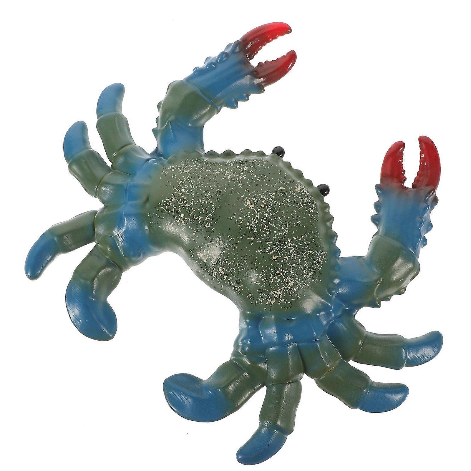 Artificial Crab Figurine Educational Activity Prop For Children And Educators 10.41X9.04X2.16In Sky-Blue