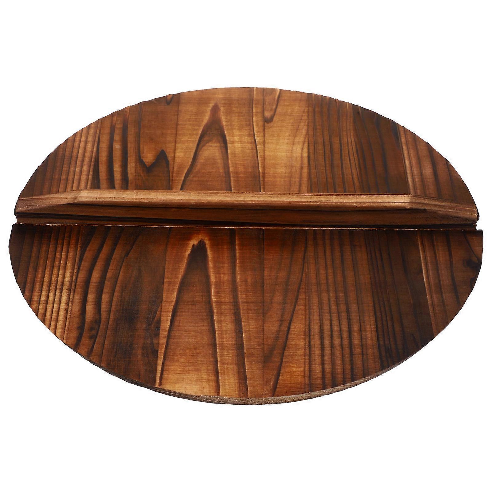 Pot Cover Wooden Protector for Kitchen Use 1 Piece Brown