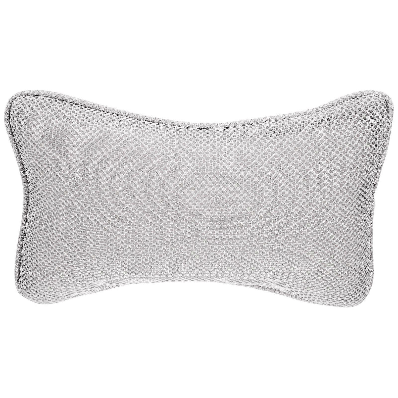 Neck Pillow for Bathtub Use with Suction Cups 2Pcs Grey