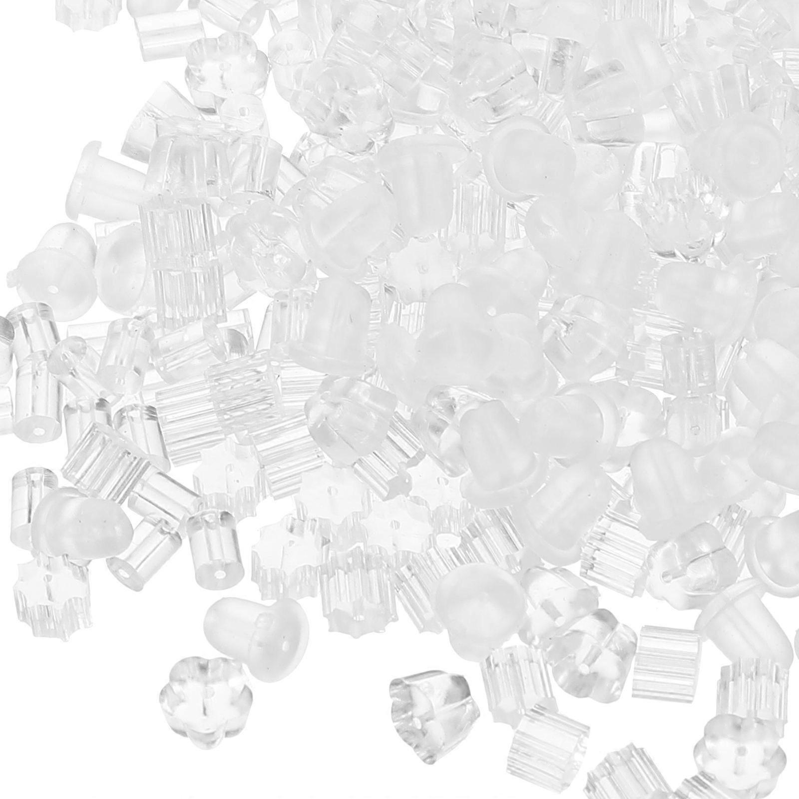 Earring Replacement Backs 600 Pcs Rubber Clogged Earring Backs Flower-Shaped Daily Wear Simple Design