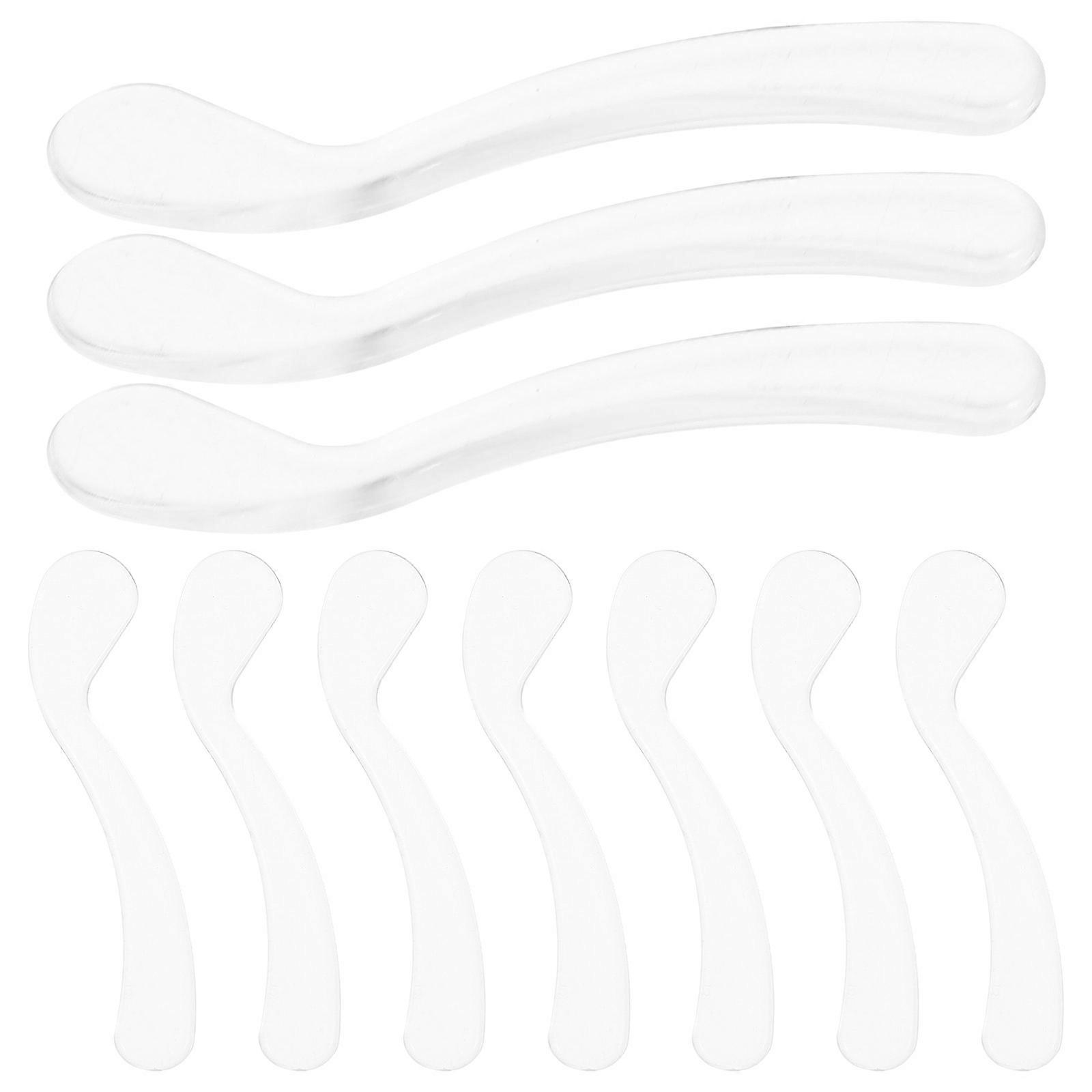 Makeup Scoop Spatula White Cosmetic Tool for Cream Application 30Pcs
