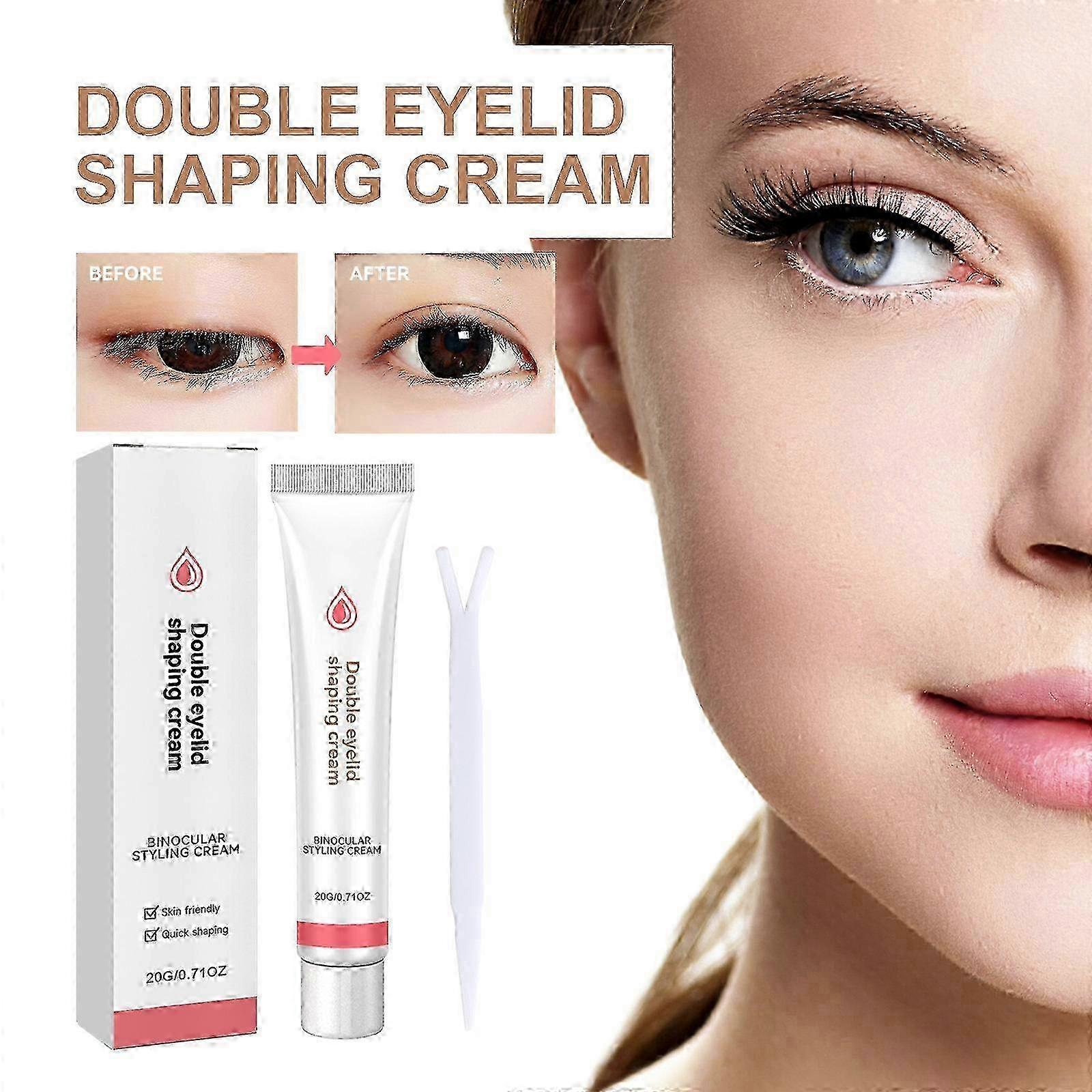 Double Eyelid Styling Cream, Double Eyelid Shaping Cream Waterproof Invisible Double-fold Eyelid Cream With Y Stick