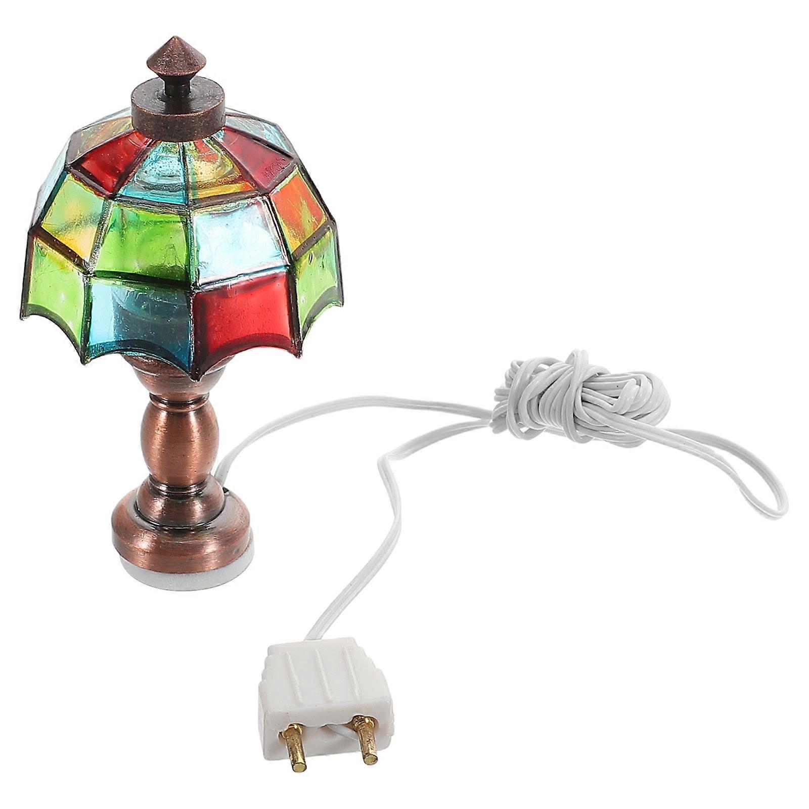 Miniature Desk Lamp Model For Dollhouse Indoor Decoration 1:12 Scale LED Lighting 3Pcs Created For Hobbyists And Collectors