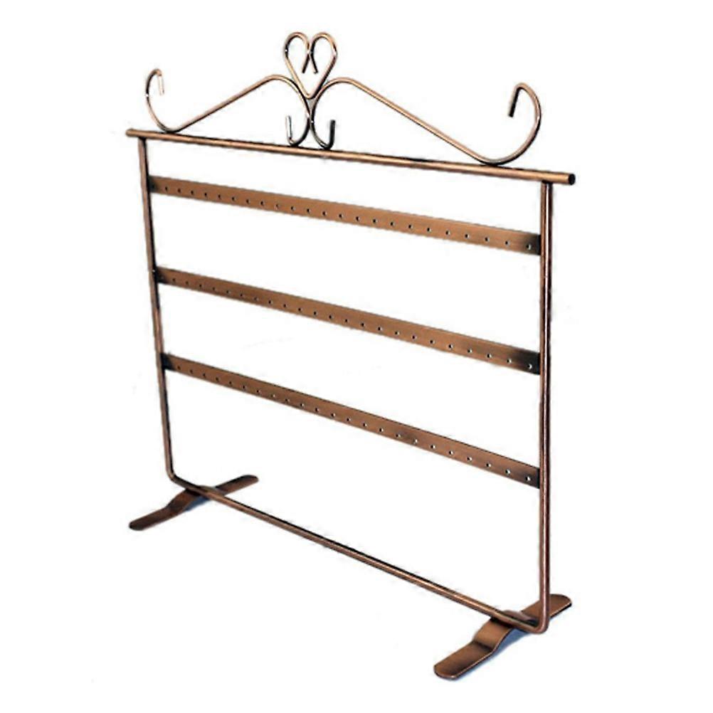 Earring Rack for Display Using 2Pcs 72 Holes Copper Plated Holder Bronze