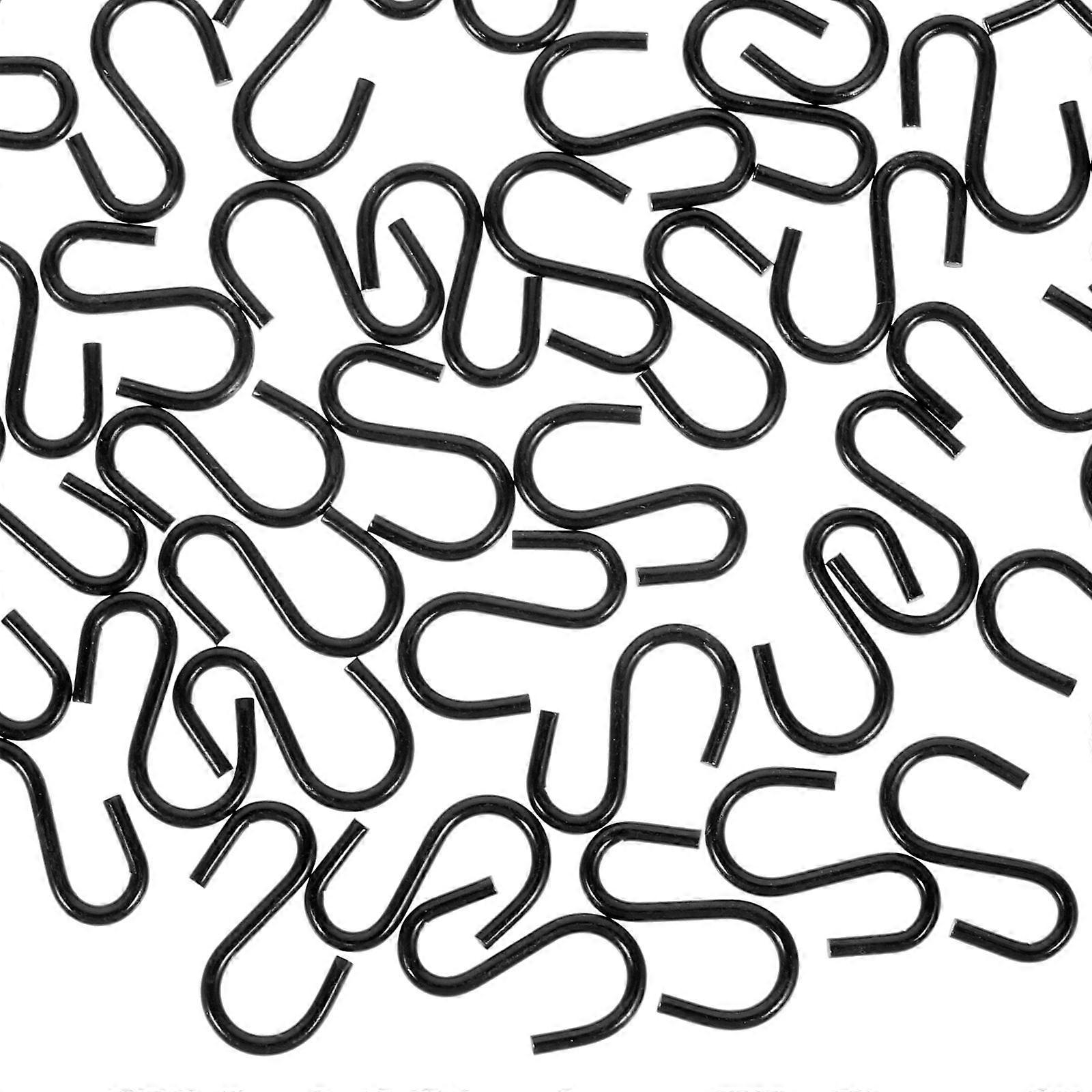 500Pcs Black Metal S Hooks for Heavy Duty Hanging and Organizing