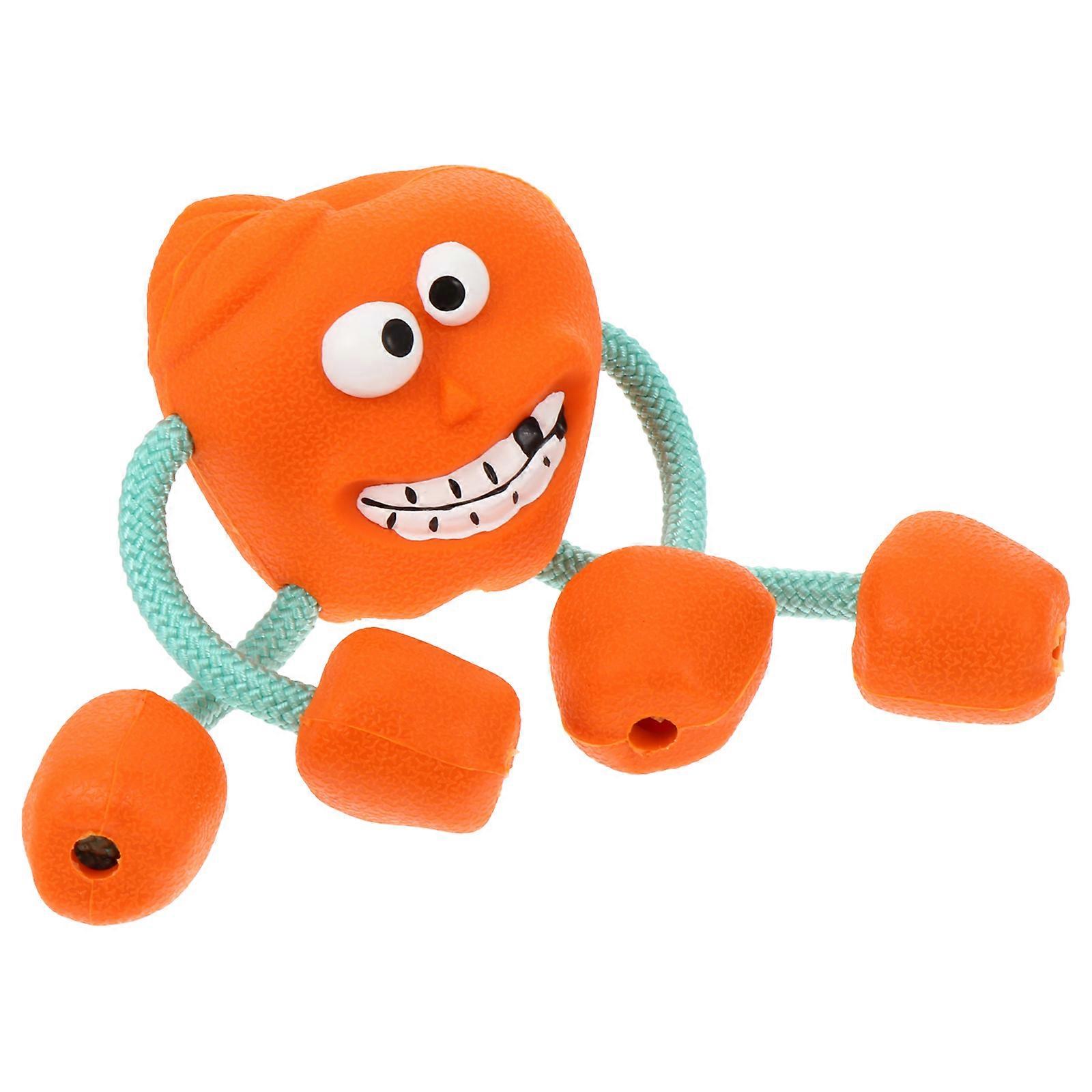 Dog Chew Toy Ball Shape for Pet Teething with Interactive Rubber Design