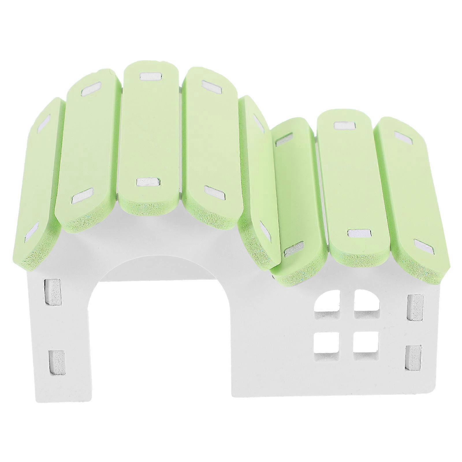 Small Animal Hideout House For Hamster Daily Use With Multi-Use Design White PVC 1 Set