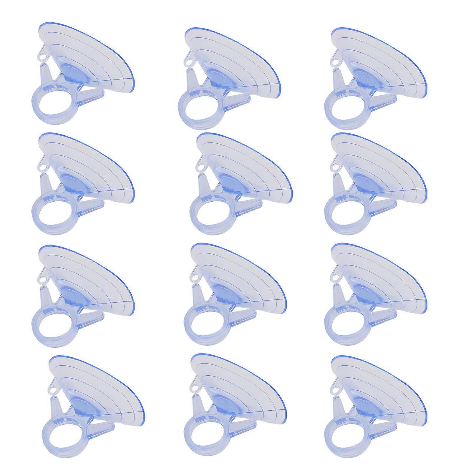 36Pcs Fish Tank Fixed Suction Cup Transparent PVC Pull Ring Glass Sucker