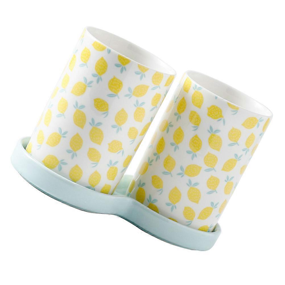 2Pcs Ceramic Chopsticks Storage Holder for Kitchen Organization