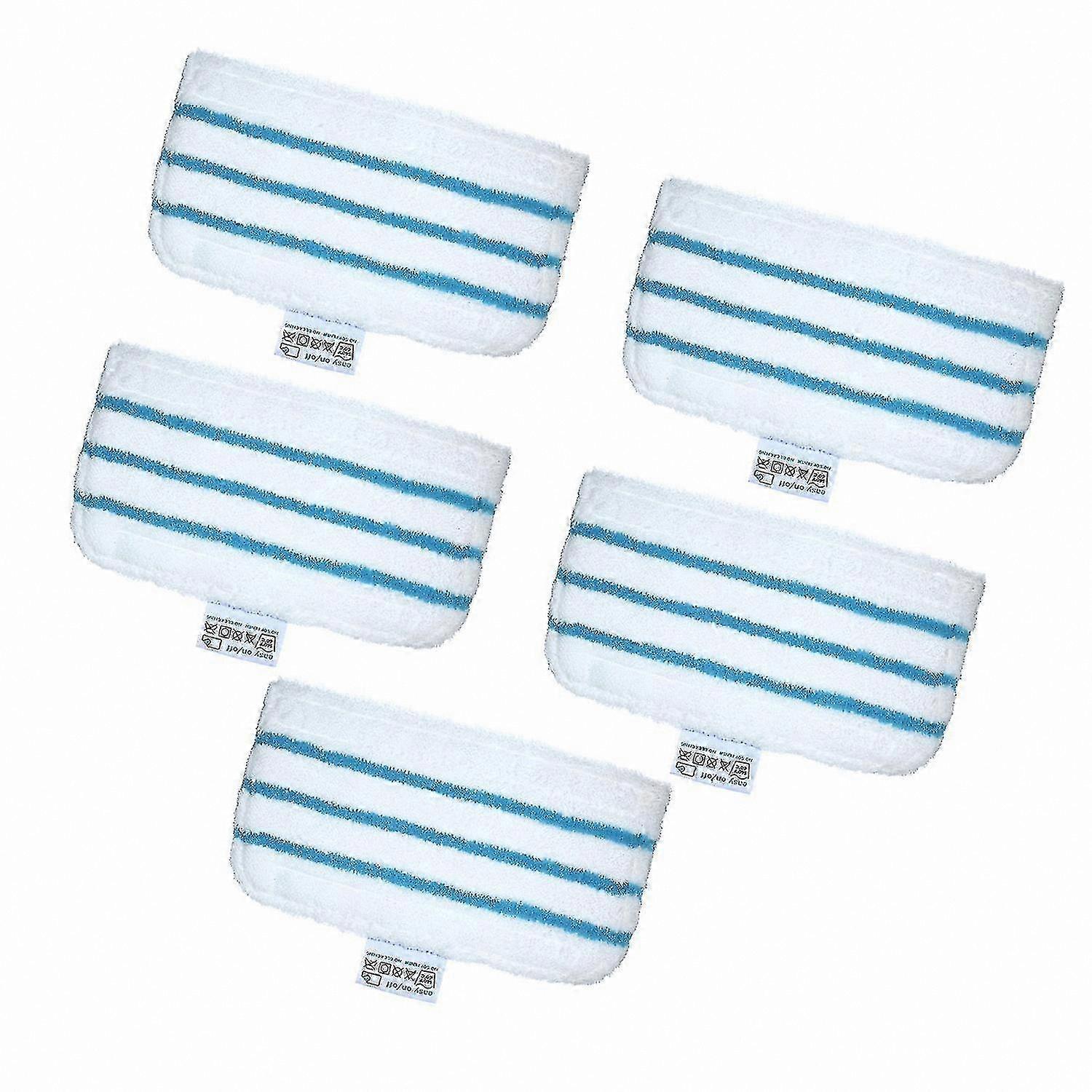 5-Pack Washable Microfiber Mop Pads for Steam Mops, Compatible with FSM1610/FSM1630 Models, Reusable Cleaning Pads