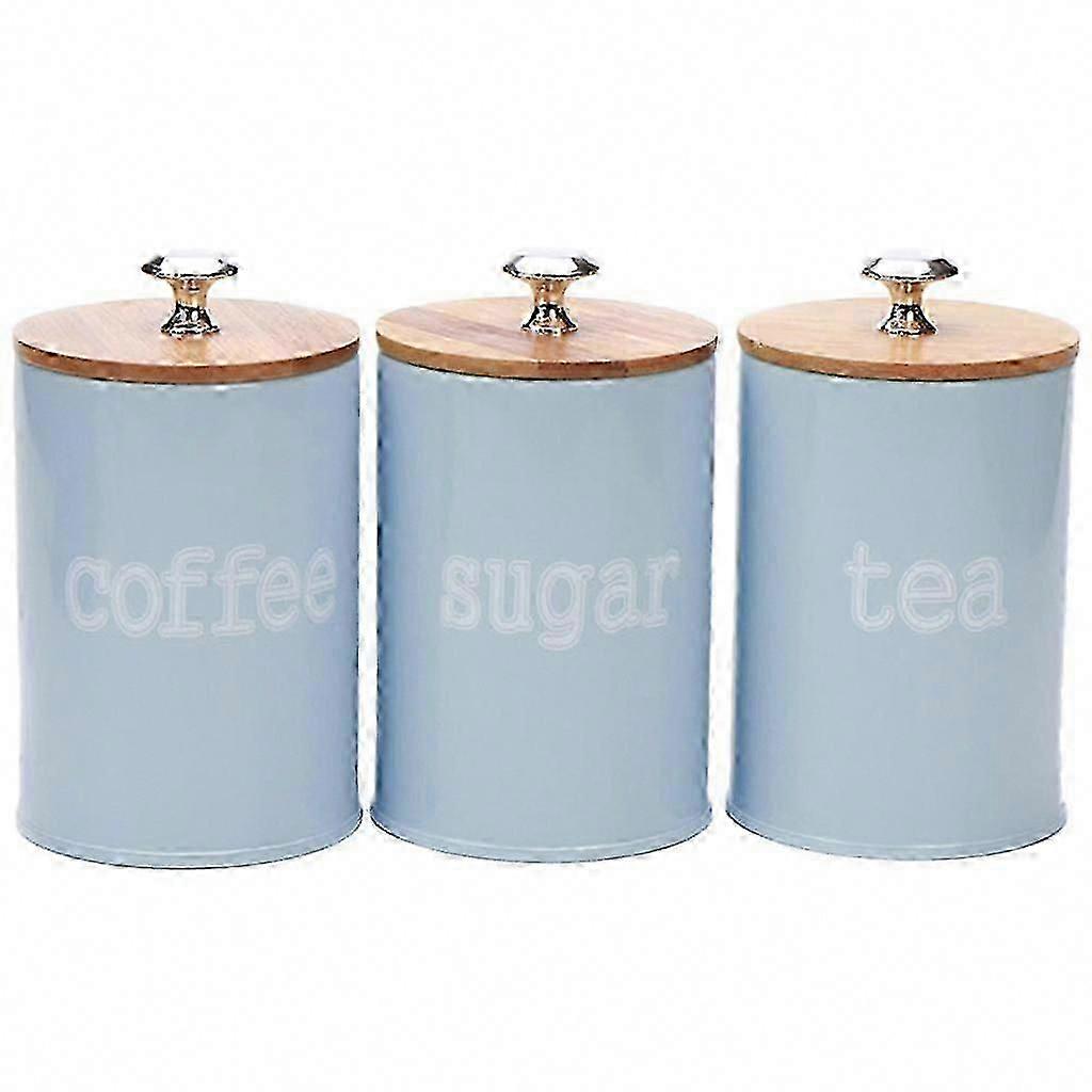 3-pack lufttäta köksbehållare för matförvaring, kaffe, socker, mjöl