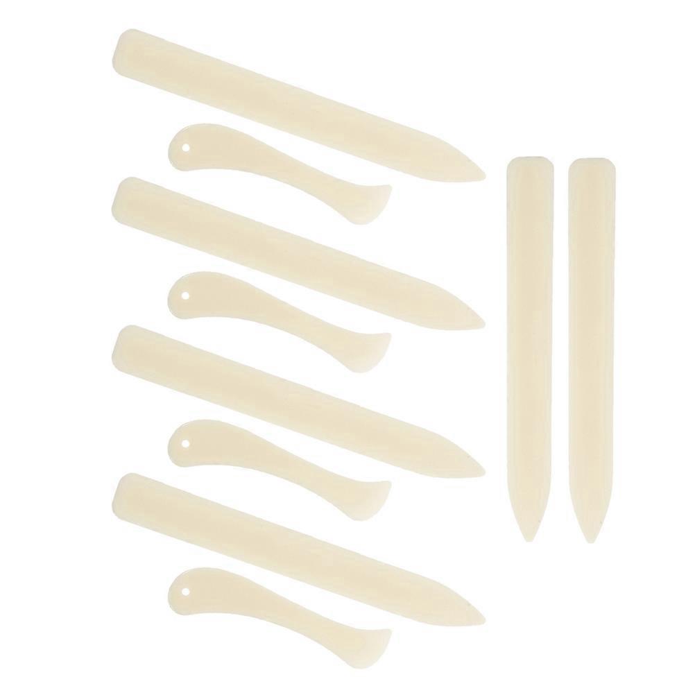 Plastic Bone Folder Paper Creaser for Crafting 1Set Beige Folding Tool
