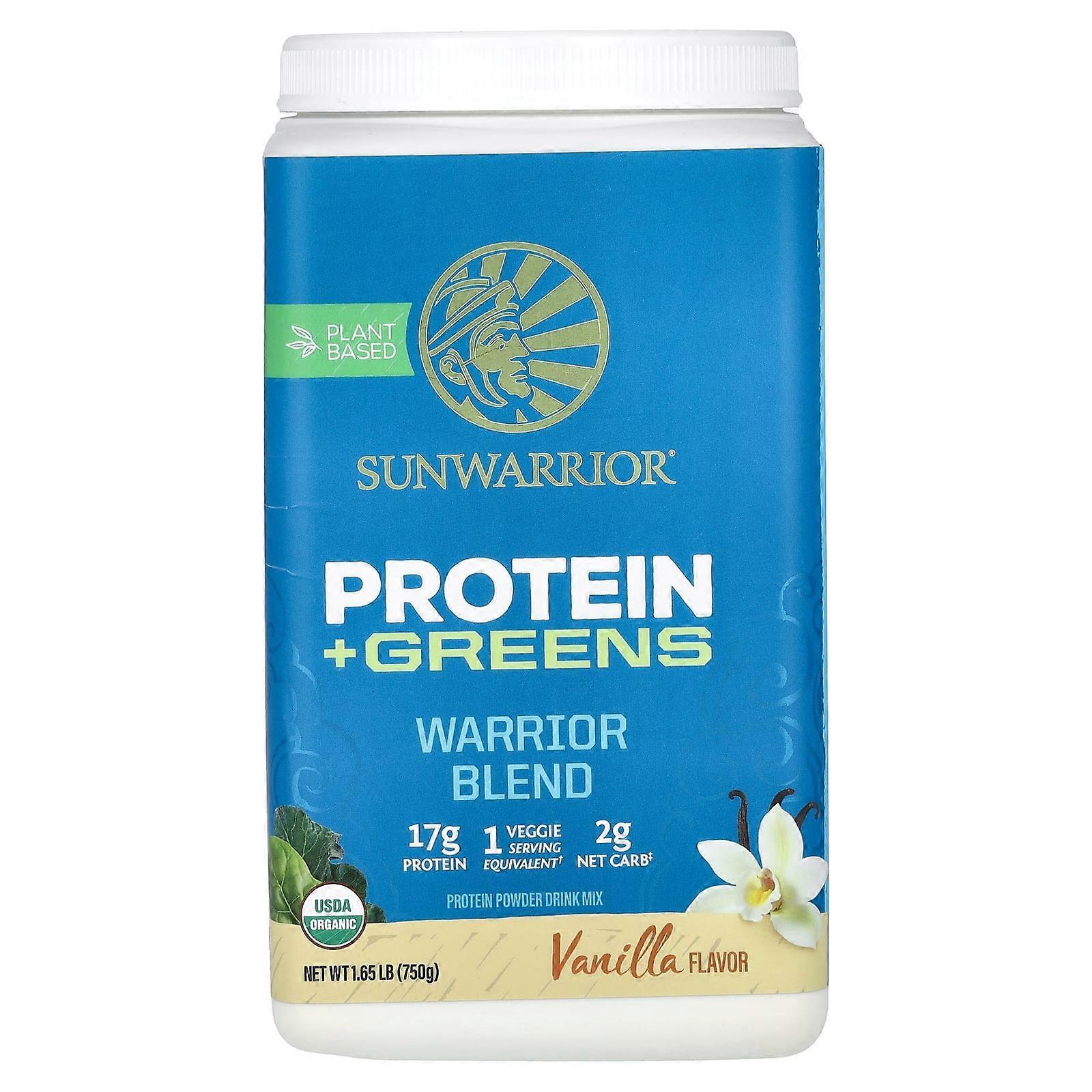 Warrior Blend, Protein + Greens, Vanilla, 1.65 lb (750 g)