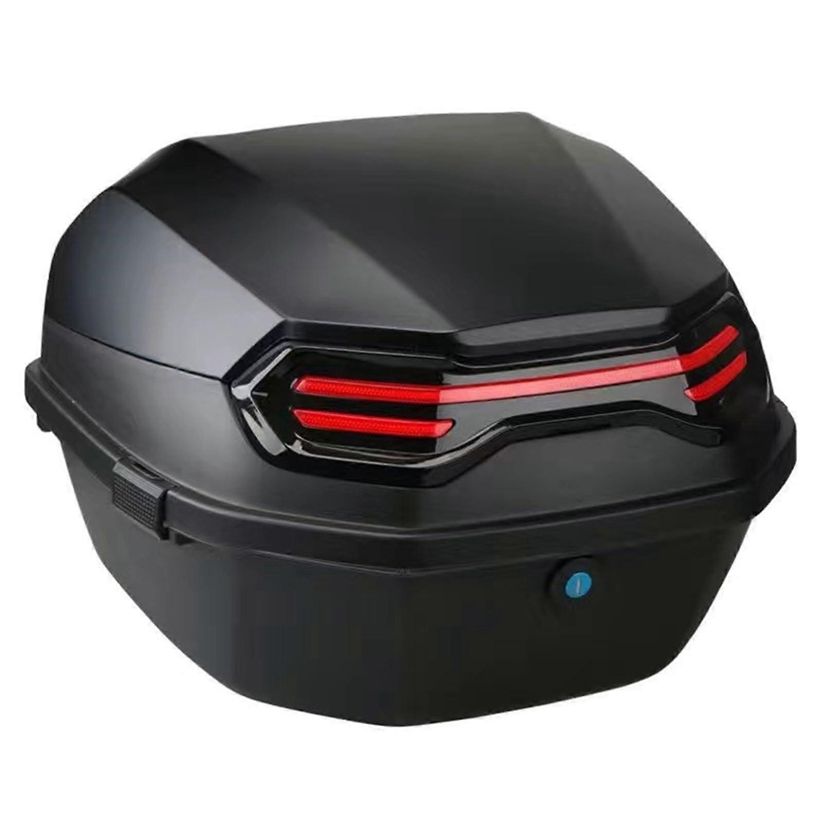 Motorbike Storage  Case For Motorcycle Large Capacity Trunk Box Sea Turtle Design Helmet Compatible Matte Black