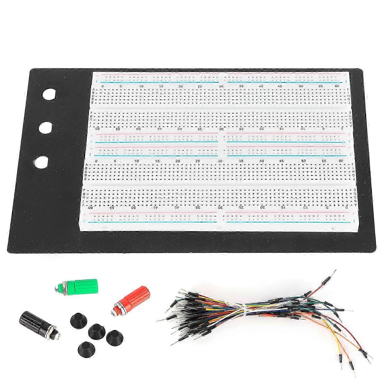 2025 Solderless Breadboard 1660 Points with 65 Jumper Wires 3 Binding Posts for Prototyping Circuit