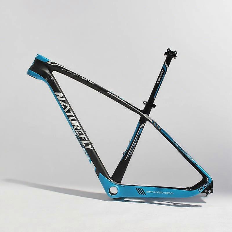 Carbon MTB Bicycle Frame Thru Axle Bike MTB Frameset 27.5 Blue M