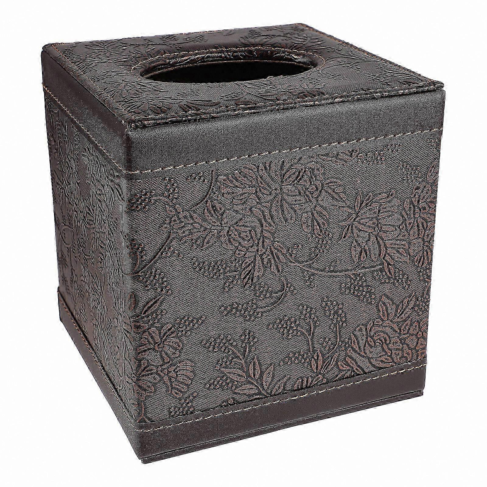 2-Pack Square Decorative Tissue Box Holder for Home and Office Use