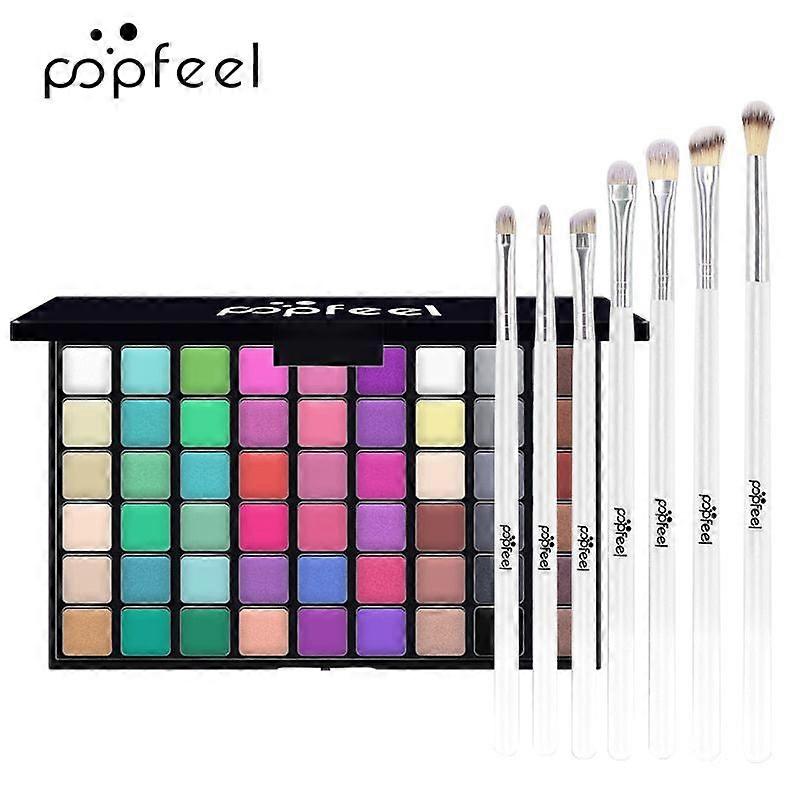 54 Color Highlight Eyeshadow Palette, Professional Highly Pigmented Nude Warm Natural Matte Shimmer Cosmetic Eye Shadow Pallet