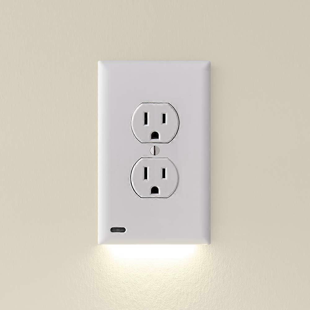 Guide Light for Outlets Night Light, Electrical Outlet Wall Plate With LED, Auto On/Off Sensor, Easy Install, Model B