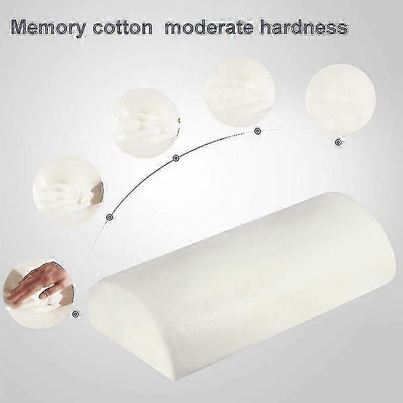 Halvmåne Bolster Semi-roll Kudde Ankelstöd Ländrygg Nacke Smärtlindring Memory Foam Pad snabb