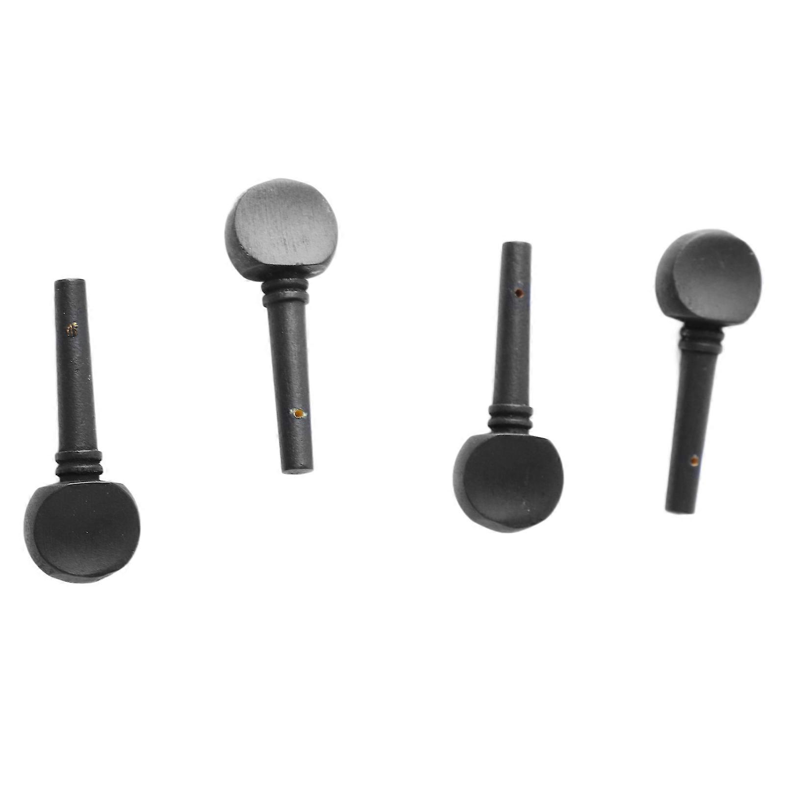4Pcs Violin Tuning Peg Portable Fine Appearance Wood Violin Peg Replacement Black M00588 