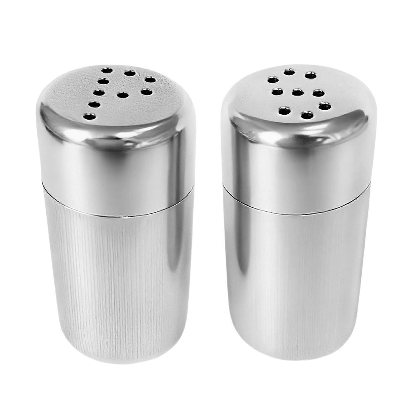 2 Rustproof Nonrust Steel Pepper Dispensers With Rotating Lid Effortlessly Refill System For Professional Cooks Multicolor