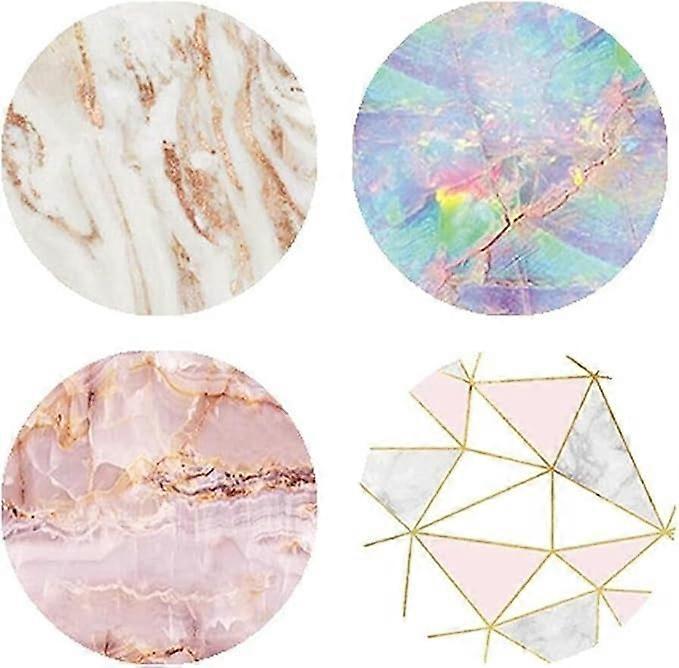 4 Pack Multi-Function Foldable Finger Cell Phone Stand Mount and Stand for Phones and Tablets Marble Pattern