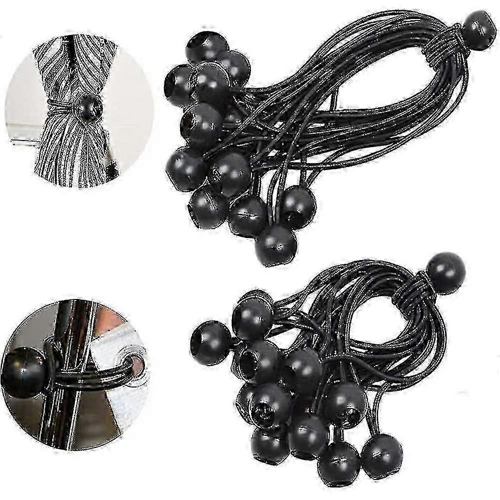 30 Pieces Of Elastic Rubber With Black Ball, Expander Loop | Tarpaulin Tensioner | Tent Rubbers | Ru MRD ws