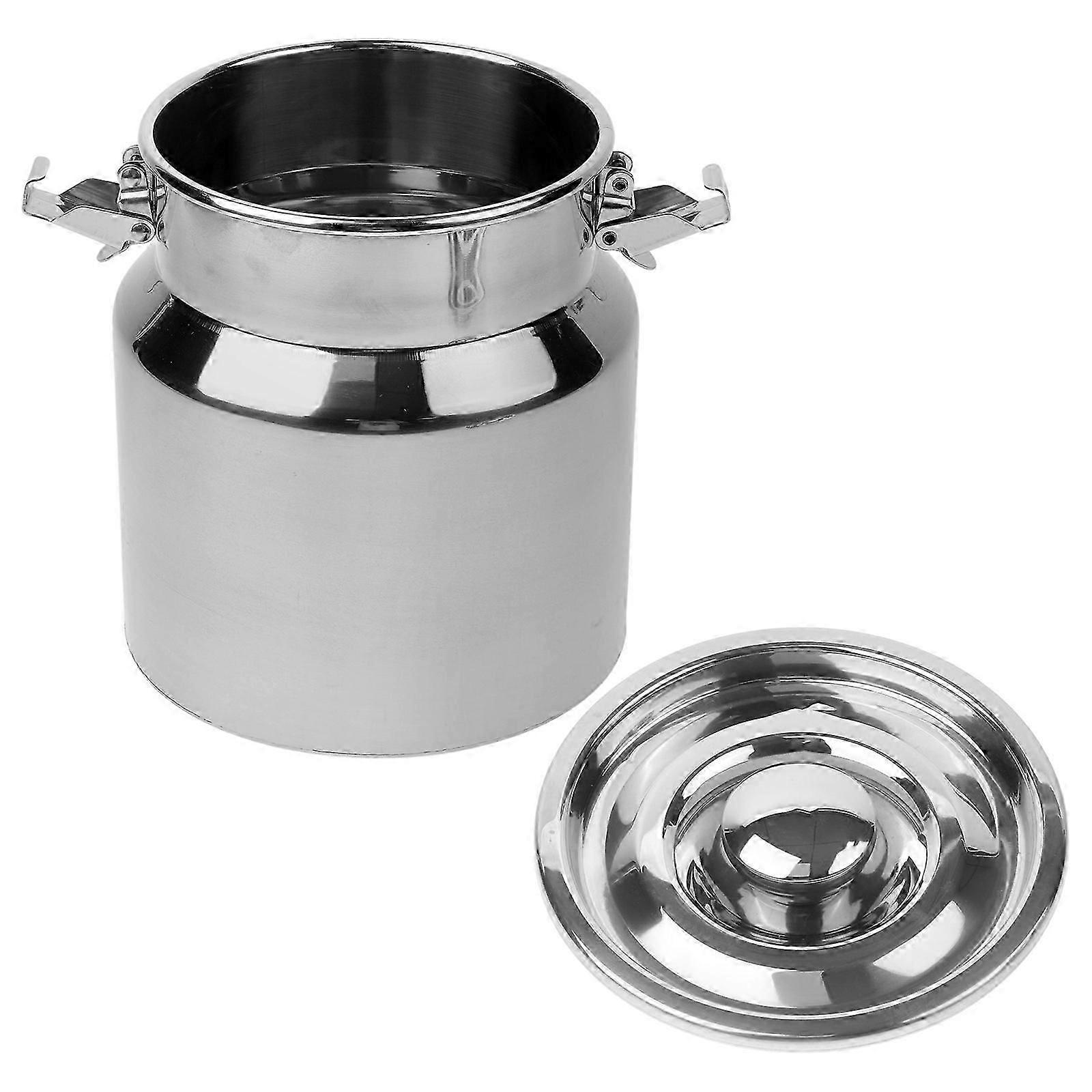 Canette de lait en acier inoxydable avec couvercle scellé Grande capacité 1 ensemble de gouttes de pluie Pot à lait en métal